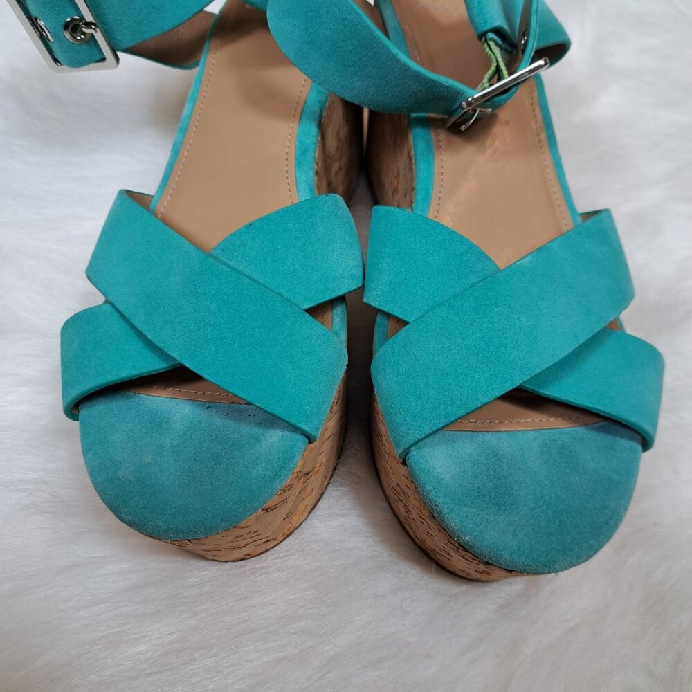Marc Fisher Suede Wedge Sandals Size 8.5 - Picture 6 of 12